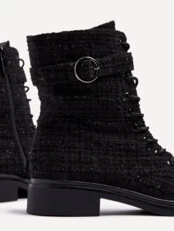 FRANCESCA -Heel Vibe Shop FRANCESCABLACKWOVEN 4