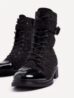 FRANCESCA -Heel Vibe Shop FRANCESCABLACKWOVEN 5